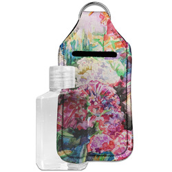 Watercolor Floral Hand Sanitizer & Keychain Holder - Large