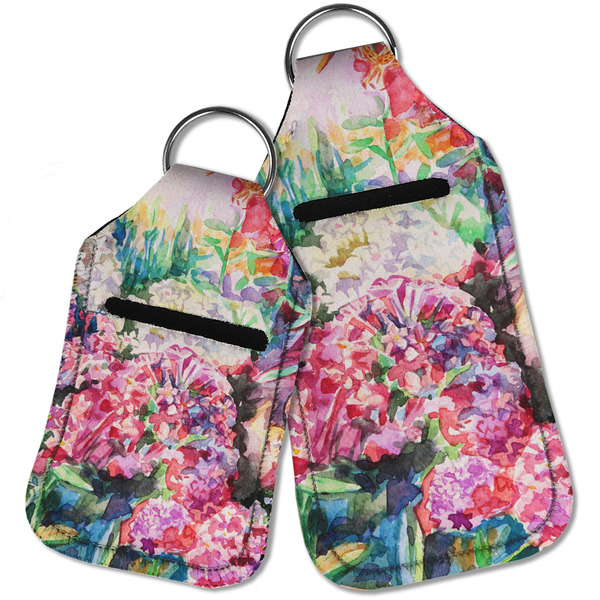 Watercolor Floral Sanitizer Holder Keychain - Parent Main