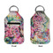 Watercolor Floral Sanitizer Holder Keychain - Small APPROVAL (Flat)