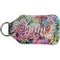 Watercolor Floral Sanitizer Holder Keychain - Small (Back)