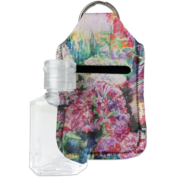 Custom Watercolor Floral Hand Sanitizer & Keychain Holder - Small