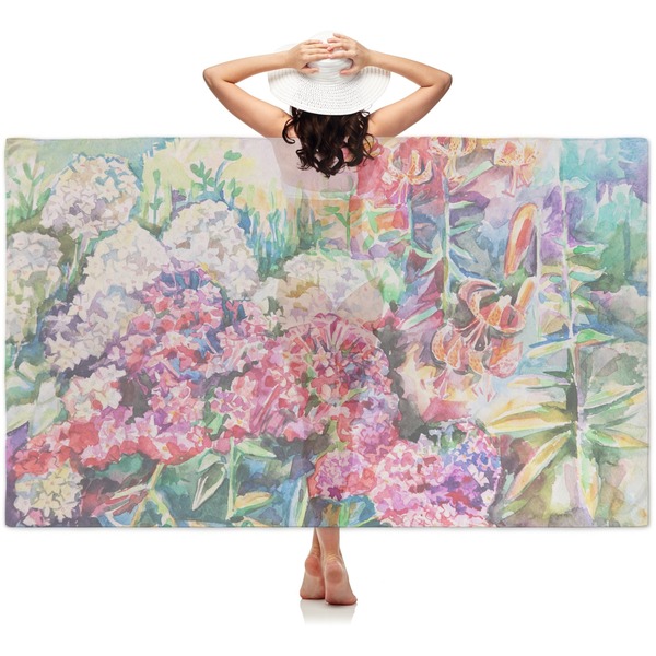 Custom Watercolor Floral Sheer Sarong