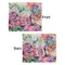 Watercolor Floral Security Blanket - Front & Back View