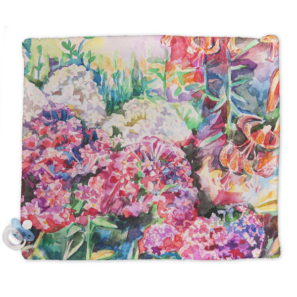 Custom Watercolor Floral Security Blanket - Single Sided