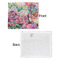 Watercolor Floral Security Blanket - Front & White Back View