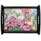 Watercolor Floral Serving Tray Black Large - Main