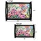 Watercolor Floral Serving Tray Black Sizes