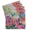 Watercolor Floral Set of 4 Sandstone Coasters - Front View