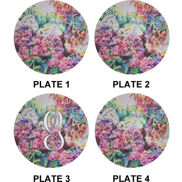 Watercolor Floral Set of Appetizer / Dessert Plates (Approval)