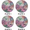 Watercolor Floral Set of Lunch / Dinner Plates (Approval)