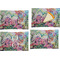 Watercolor Floral Set of Rectangular Appetizer / Dessert Plates