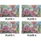 Watercolor Floral Set of Rectangular Dinner Plates (Approval)