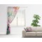 Watercolor Floral Sheer Curtain With Window and Rod - in Room Matching Pillow