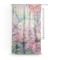 Watercolor Floral Sheer Curtain With Window and Rod