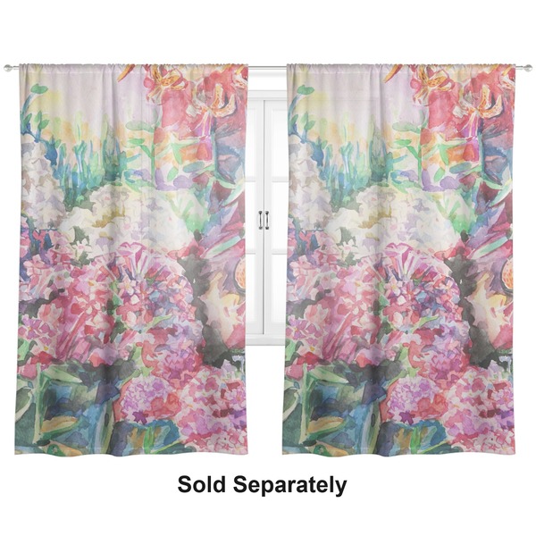 Watercolor Floral Sheer Curtains