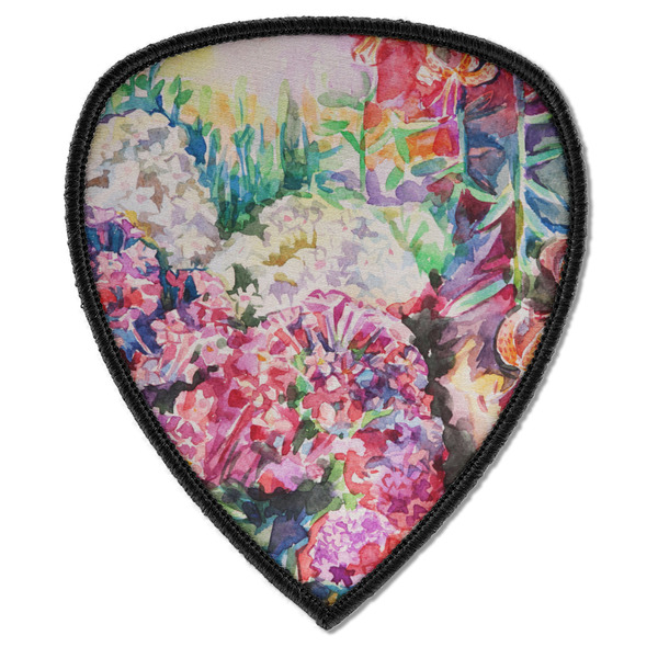 Custom Watercolor Floral Iron on Shield Patch A