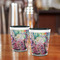 Watercolor Floral Shot Glass - Two Tone - LIFESTYLE