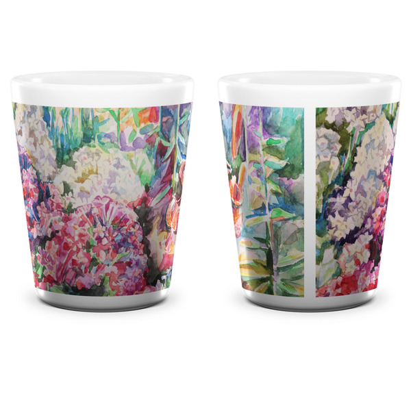 Watercolor Floral Shot Glass - White - APPROVAL