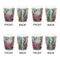Watercolor Floral Shot Glass - White - Set of 4 - APPROVAL