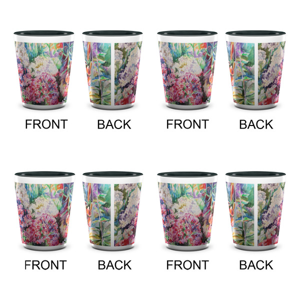 Watercolor Floral Shot Glassess - Two Tone - Set of 4 - APPROVAL