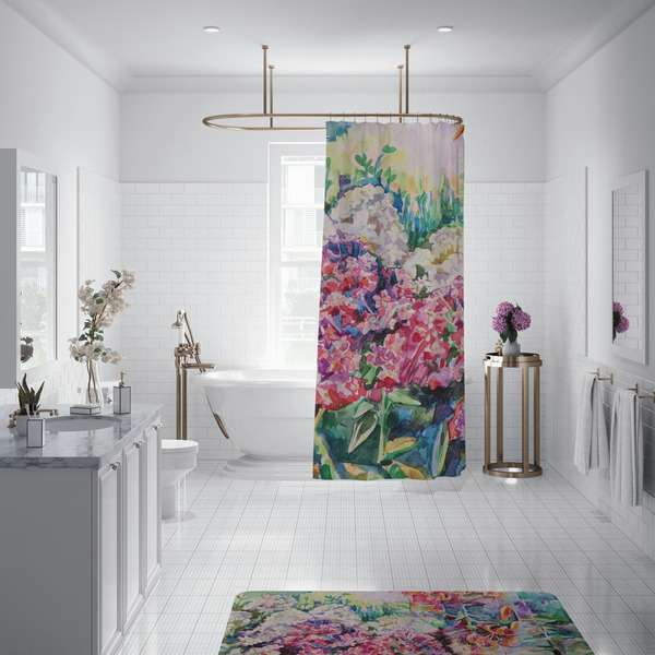Watercolor Floral Shower Curtain - 70"x83"