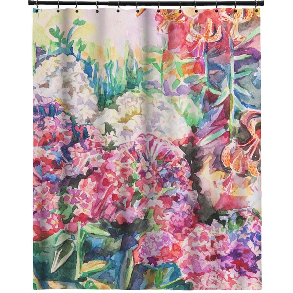 Custom Watercolor Floral Extra Long Shower Curtain - 70"x84"