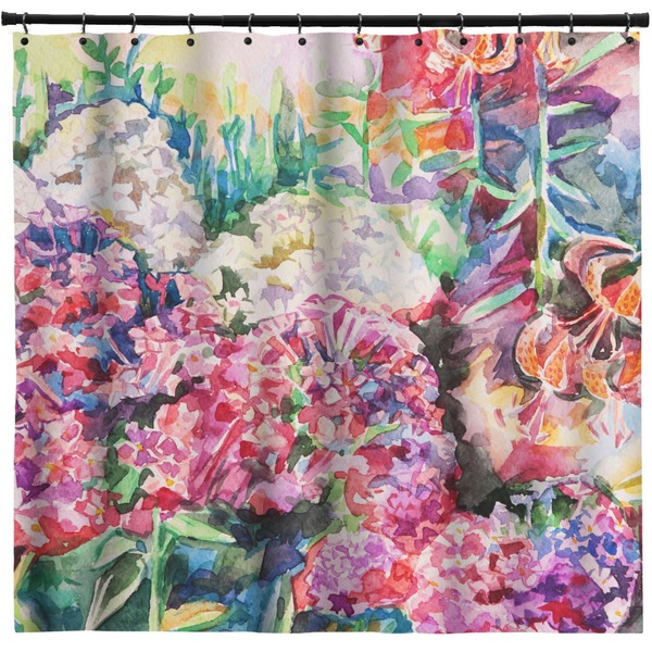 Custom Watercolor Floral Shower Curtain - Custom Size