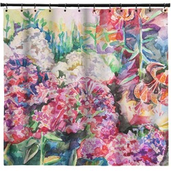 Watercolor Floral Shower Curtain - 69"x70"