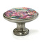 Watercolor Floral Silver Custom Cabinet Knob (Side)