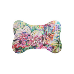 Watercolor Floral Bone Shaped Dog Food Mat (Small)