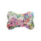 Watercolor Floral Bone Shaped Dog Food Mat (Small)