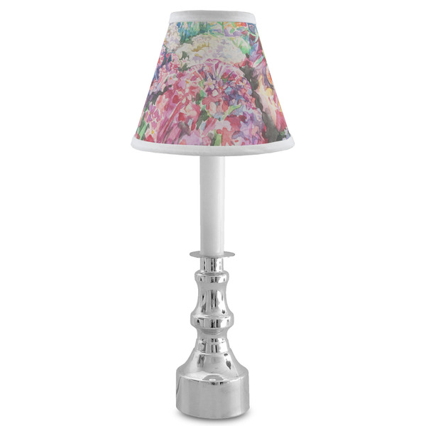 Watercolor Floral Small Chandelier Lamp - LIFESTYLE (on candle stick)