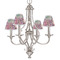 Watercolor Floral Small Chandelier Shade - LIFESTYLE (on chandelier)