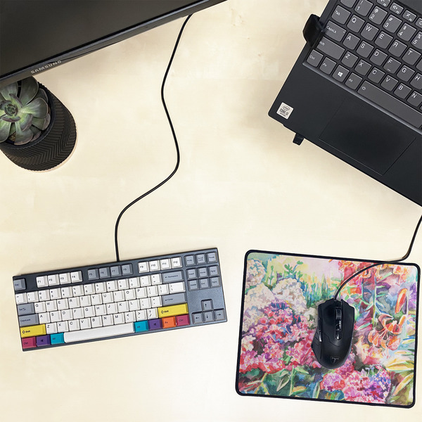 Watercolor Floral Small Gaming Mats - LIFESTYLE