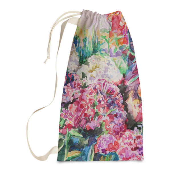 Custom Watercolor Floral Laundry Bags - Small