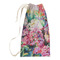 Watercolor Floral Small Laundry Bag - Front View