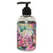 Watercolor Floral Plastic Soap / Lotion Dispenser (8 oz - Small - Black)