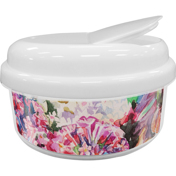 Custom Watercolor Floral Snack Container