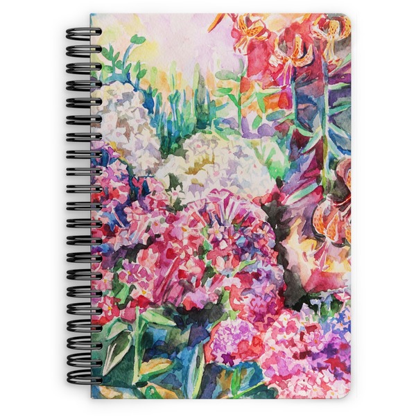 Custom Watercolor Floral Spiral Notebook - 7x10