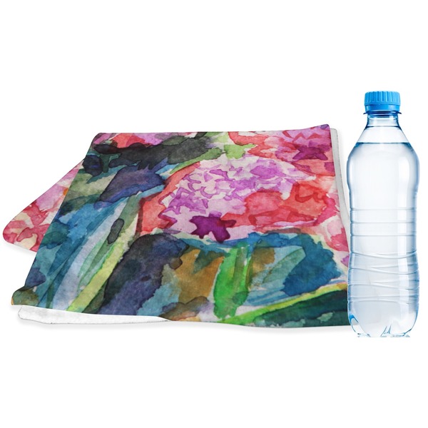 Custom Watercolor Floral Sports & Fitness Towel