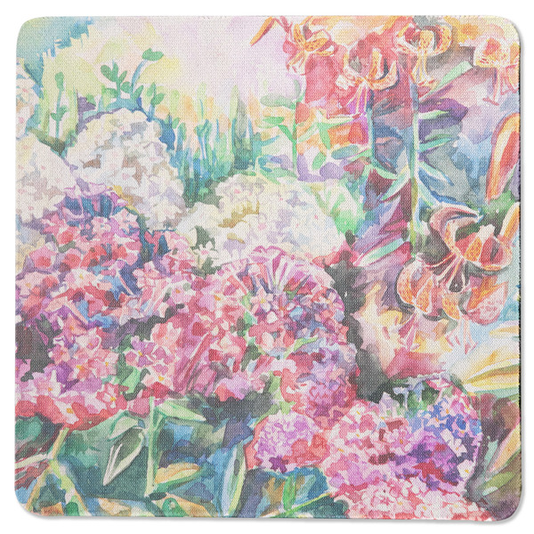 Custom Watercolor Floral Square Rubber Backed Coaster
