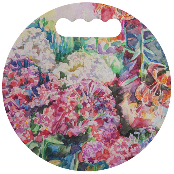 Custom Watercolor Floral Stadium Cushion (Round)