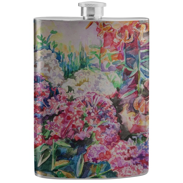 Custom Watercolor Floral Stainless Steel Flask