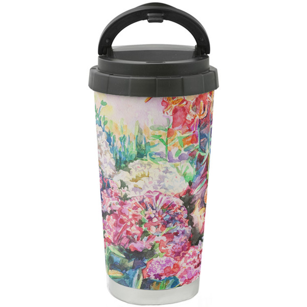 Custom Watercolor Floral Stainless Steel Coffee Tumbler