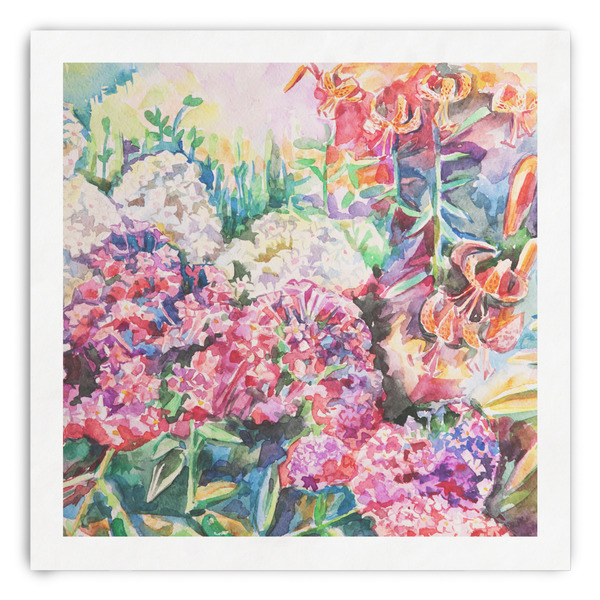Custom Watercolor Floral Paper Dinner Napkins