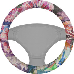Watercolor Floral Steering Wheel Cover