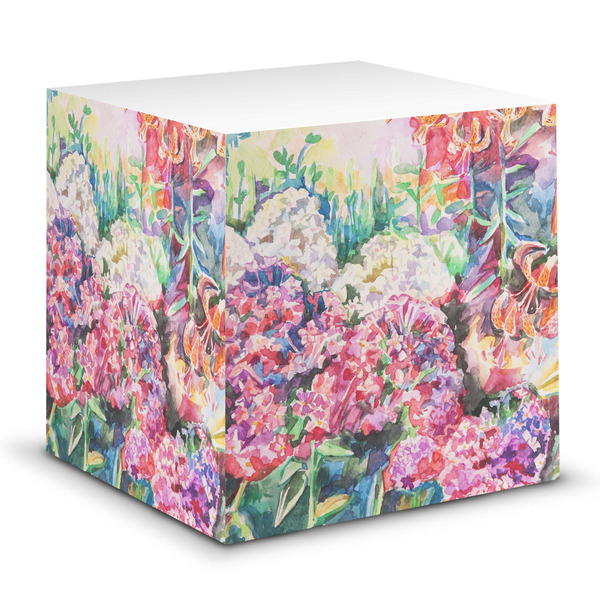 Custom Watercolor Floral Sticky Note Cube
