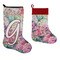 Watercolor Floral Stockings - Side by Side compare