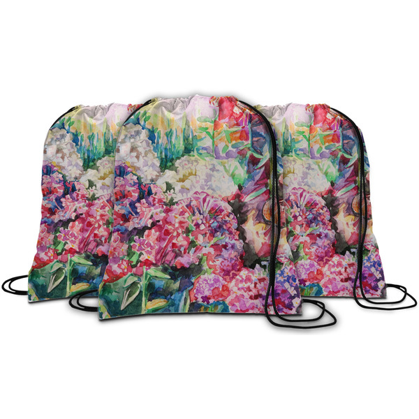 Watercolor Floral String Backpack - MAIN