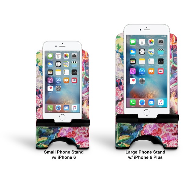 Watercolor Floral Stylized Phone Stand - Comparison
